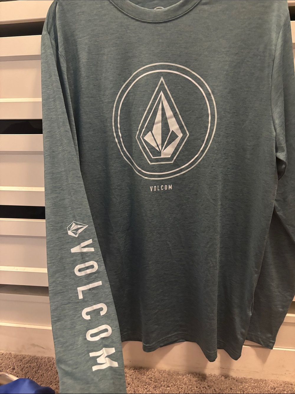 Volcom Sage Green Long Sleeve Logo Tee